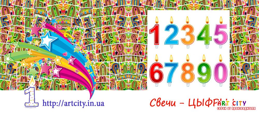 Свічки-цифри на торт - Львів, Київ, Дніпро, Харків