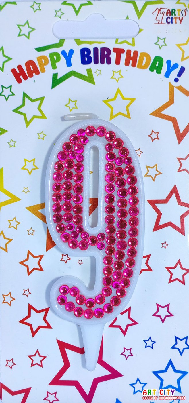 Свічка фукція стрази 9