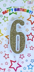 Свічка біла золото 6