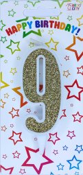 Свічка біла золото 9