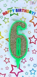 Свічка салатове золото 6
