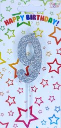 Свічка срібна з ніжкою 9