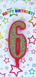 Свічка червоне золото 6