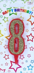 Свічка червоне золото 8