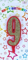 Свічка червоне золото 9
