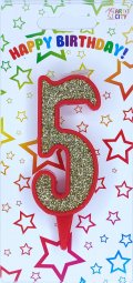 Свічка червоне золото 5