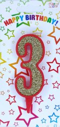 Свічка червоне золото 3