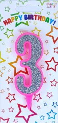 Свічка рожеве срібло 3