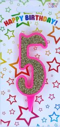 Свічка розове золото 5