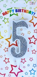 Свічка біла срібло 5