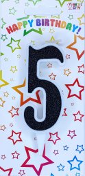 Свічка біла чорний блиск 5