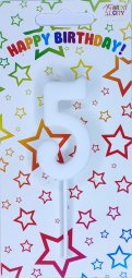 Свічка біла з ніжкою 5
