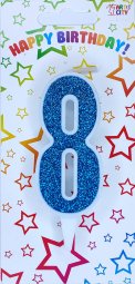 Свічка біла аквам. блиск 8