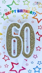 Свічка ювілейна золота 60