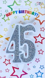 Свічка ювілейна срібна 45