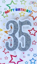 Свічка ювілейна срібна 35