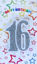 Свічка ювілейна срібна 16