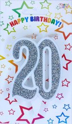 Свічка ювілейна срібна 20