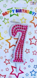 Свічка фукція стрази 7